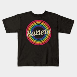 Barrera - Retro Rainbow Faded-Style Kids T-Shirt